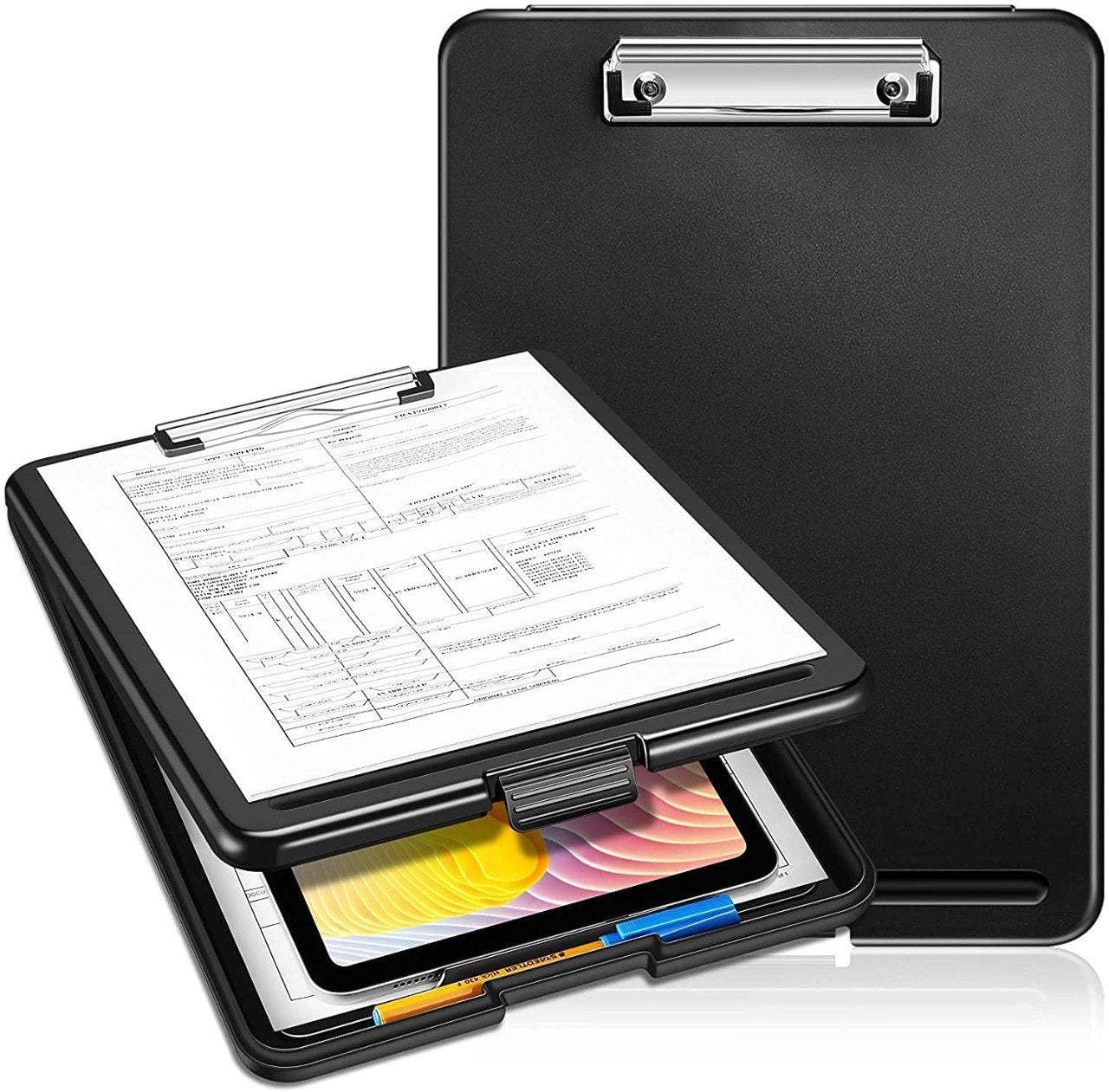 Lyonara A4 Clipboard Storage Box Black