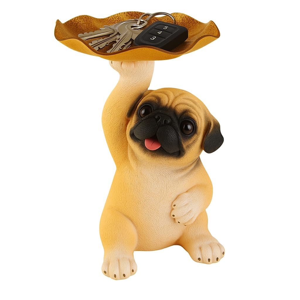 Lyonara Decoration Dog Statue with Key Holder