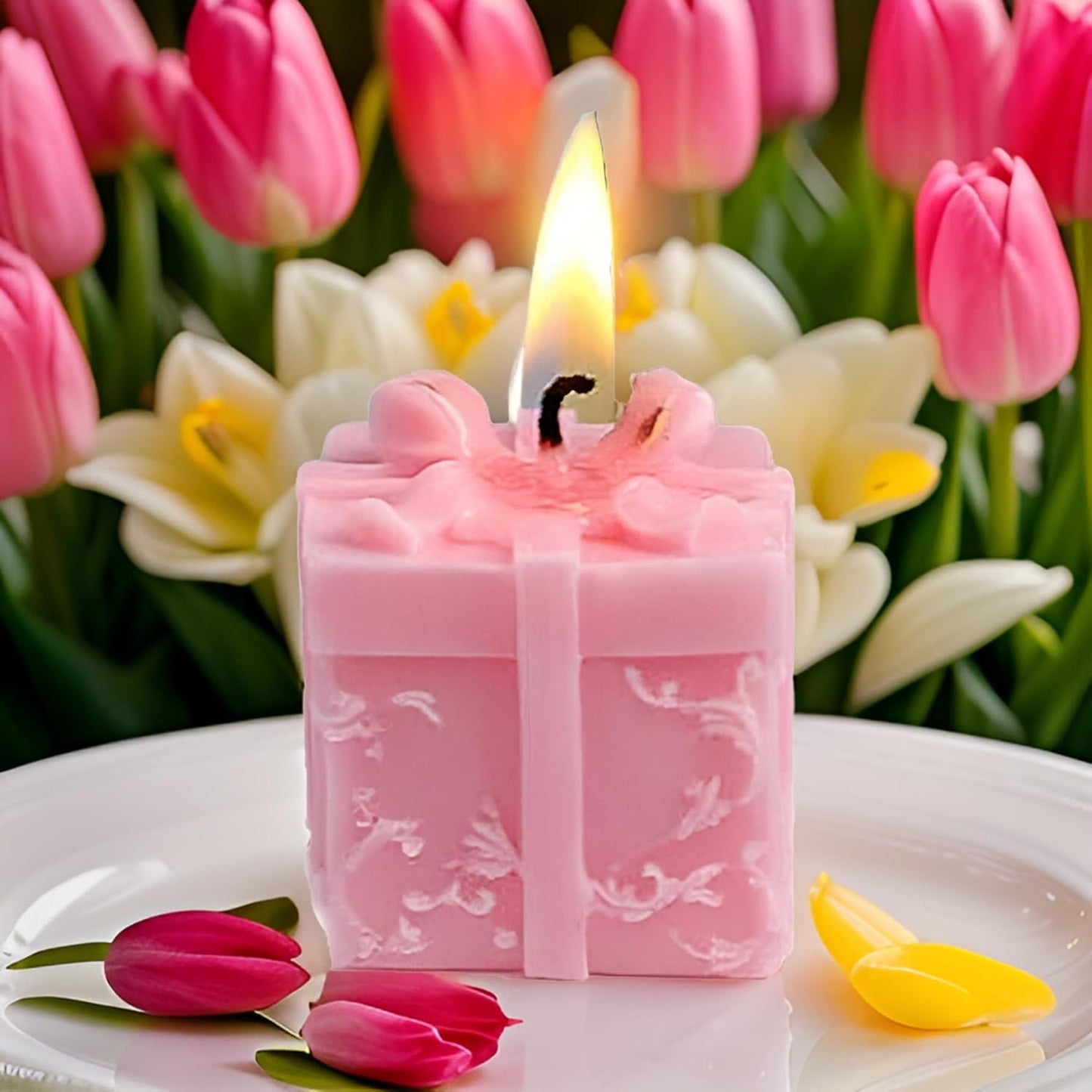 Lyonara Organic Soy Wax Gift Shape Candle pack of 3