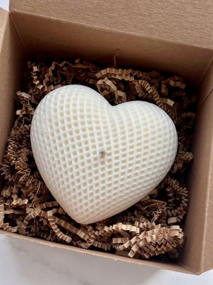 Lyonara Heart Candles, Soy Wax, Pair of 3