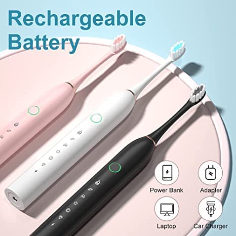 Lyonara X-3 Sonic Power Toothbrush With 3 Changeable Heads