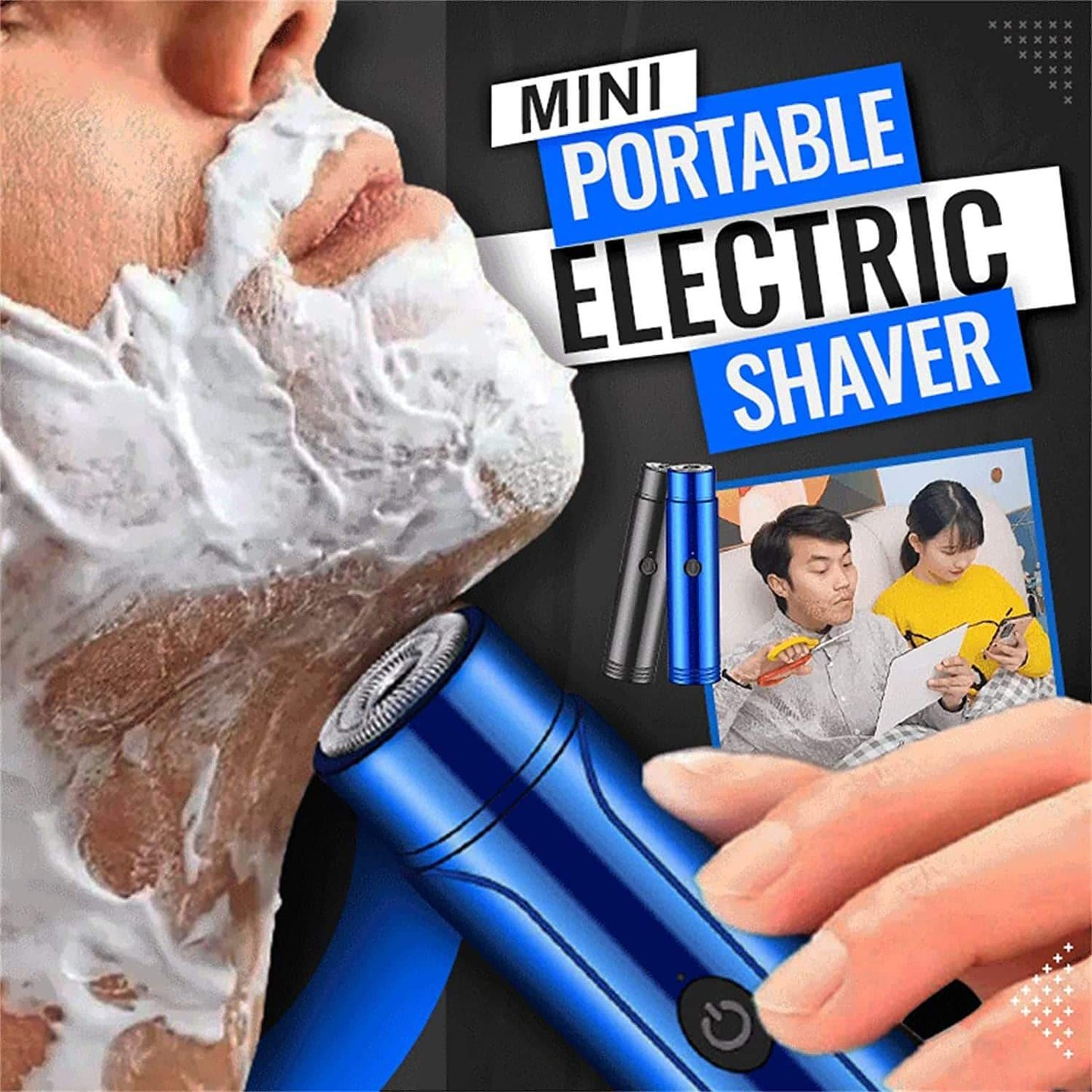 Mini Portable Electric Shaver Trimmer Rechargable for Men Women Mutlipurpose Usage Travel Shaver Dual-edge blades (Pack of 1, Multicolor)