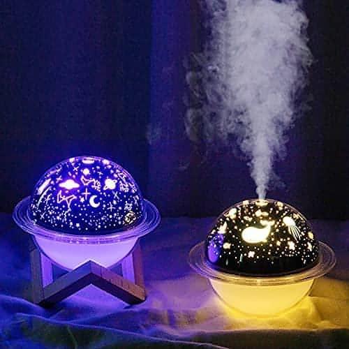 2 in 1 Star Projector Galaxy Lamp Cool Humidifier 3D LED Night Light Humidifiers For Home, humidifiers for home and car perfect for gifting, festivals and daily use (Galaxy Humidifier, 4 Lights mode, Pack of 1)
