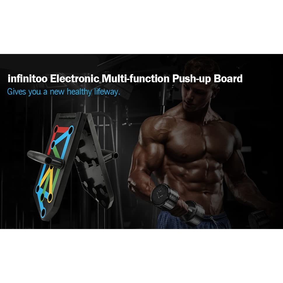 Push Up Board, Multifunctional Colour Coded Foldable Pushup Stand