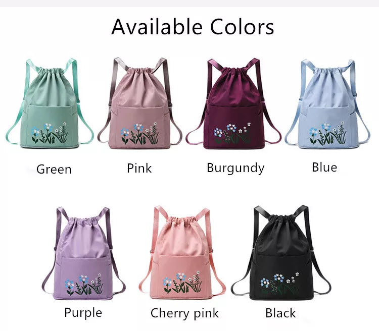 Waterproof Foldable Backpack 22L for Travel with Embroidery Work (Color as per availability)