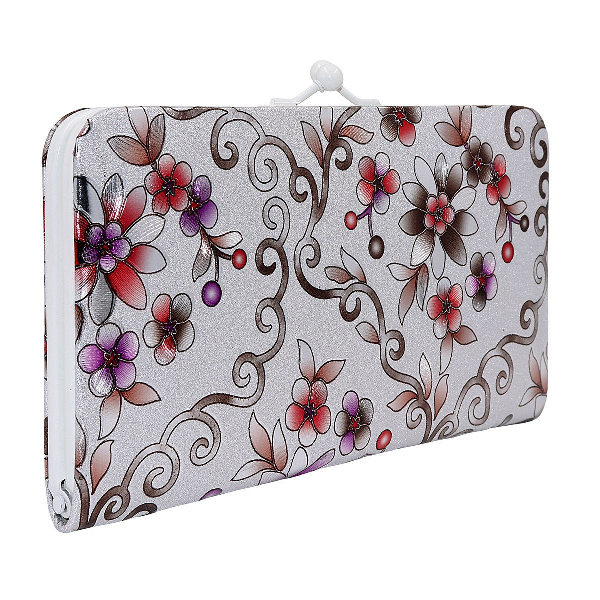 Vintage Bridal 3D Floral print Clutch collection PU-LEATHER Shining & Glittering material Hand Wallet/Clutch
