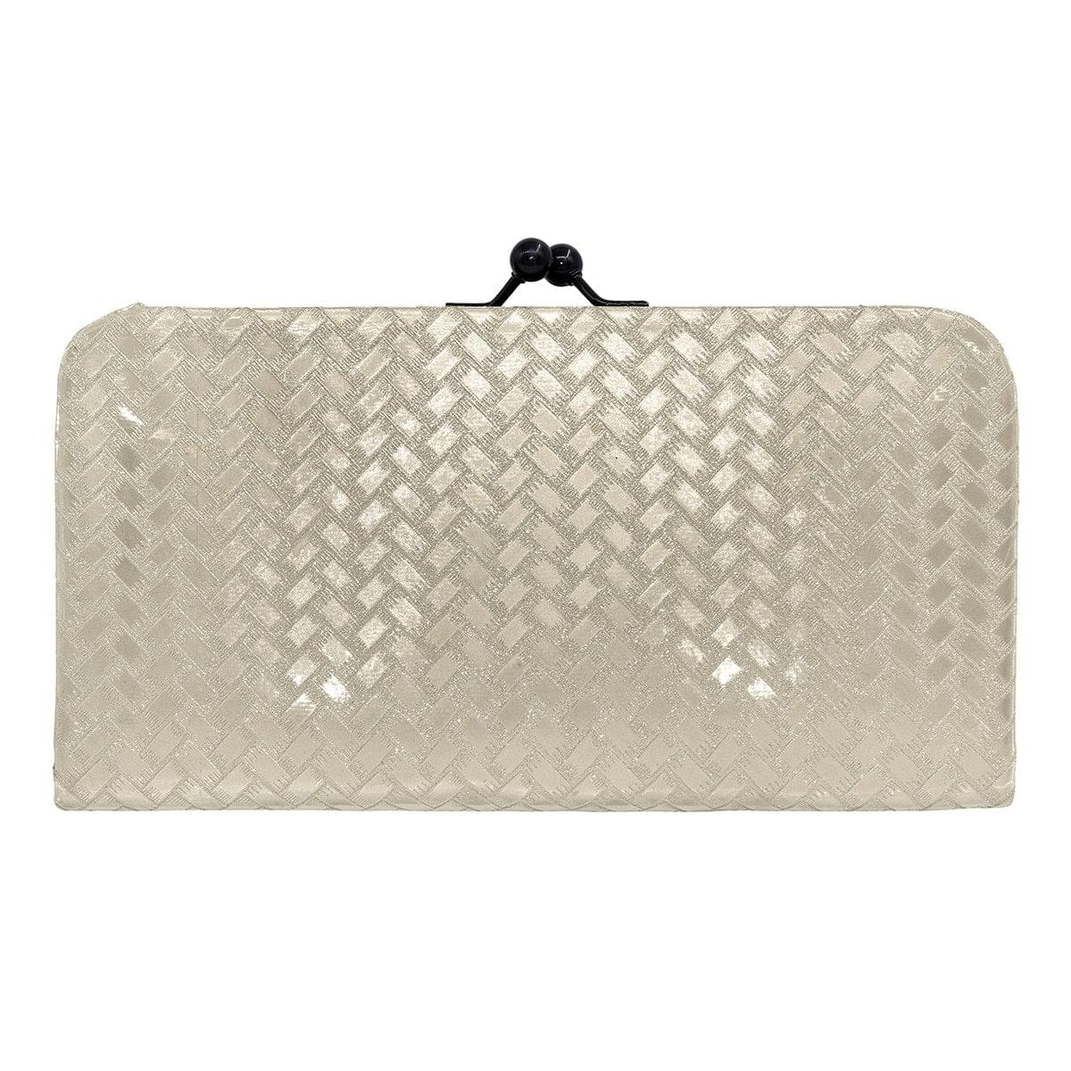 3D Bricks Checks design PU-LEATHER Shining & Glittering material Hand Wallet/Clutch