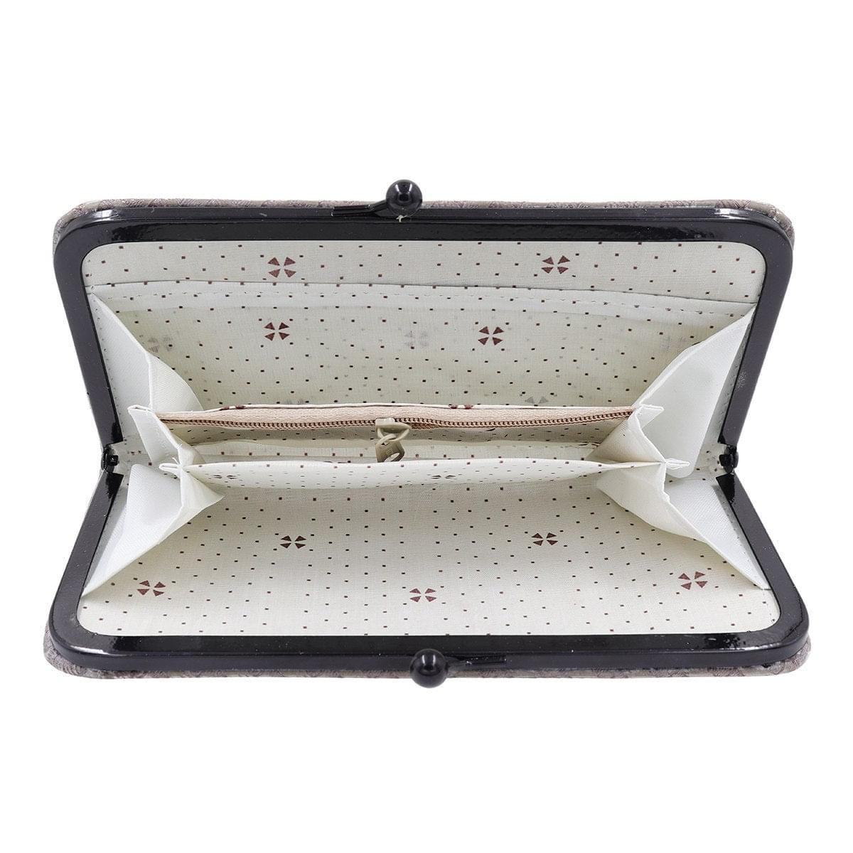 3D Bricks Checks design PU-LEATHER Shining & Glittering material Hand Wallet/Clutch