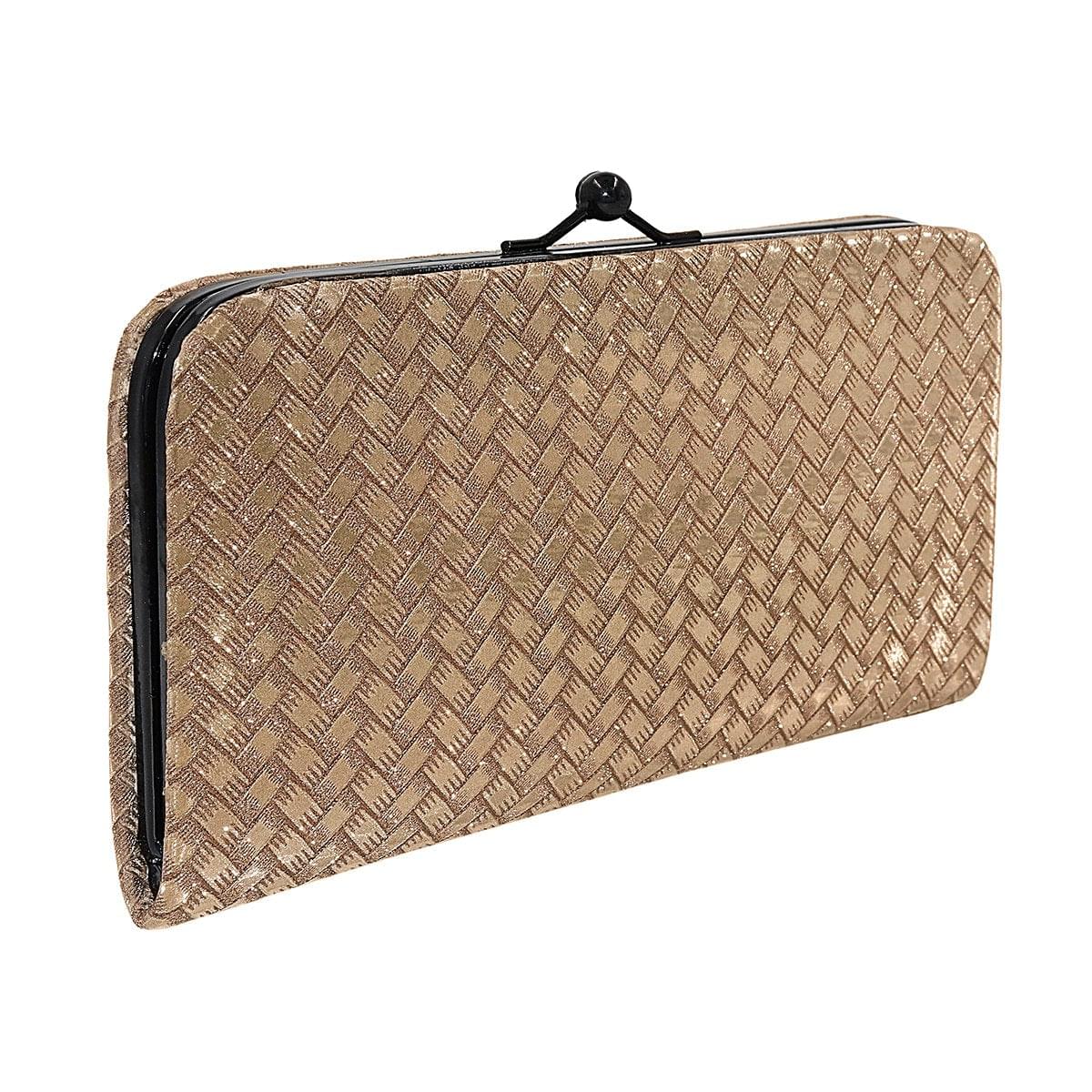 3D Bricks Checks design PU-LEATHER Shining & Glittering material Hand Wallet/Clutch