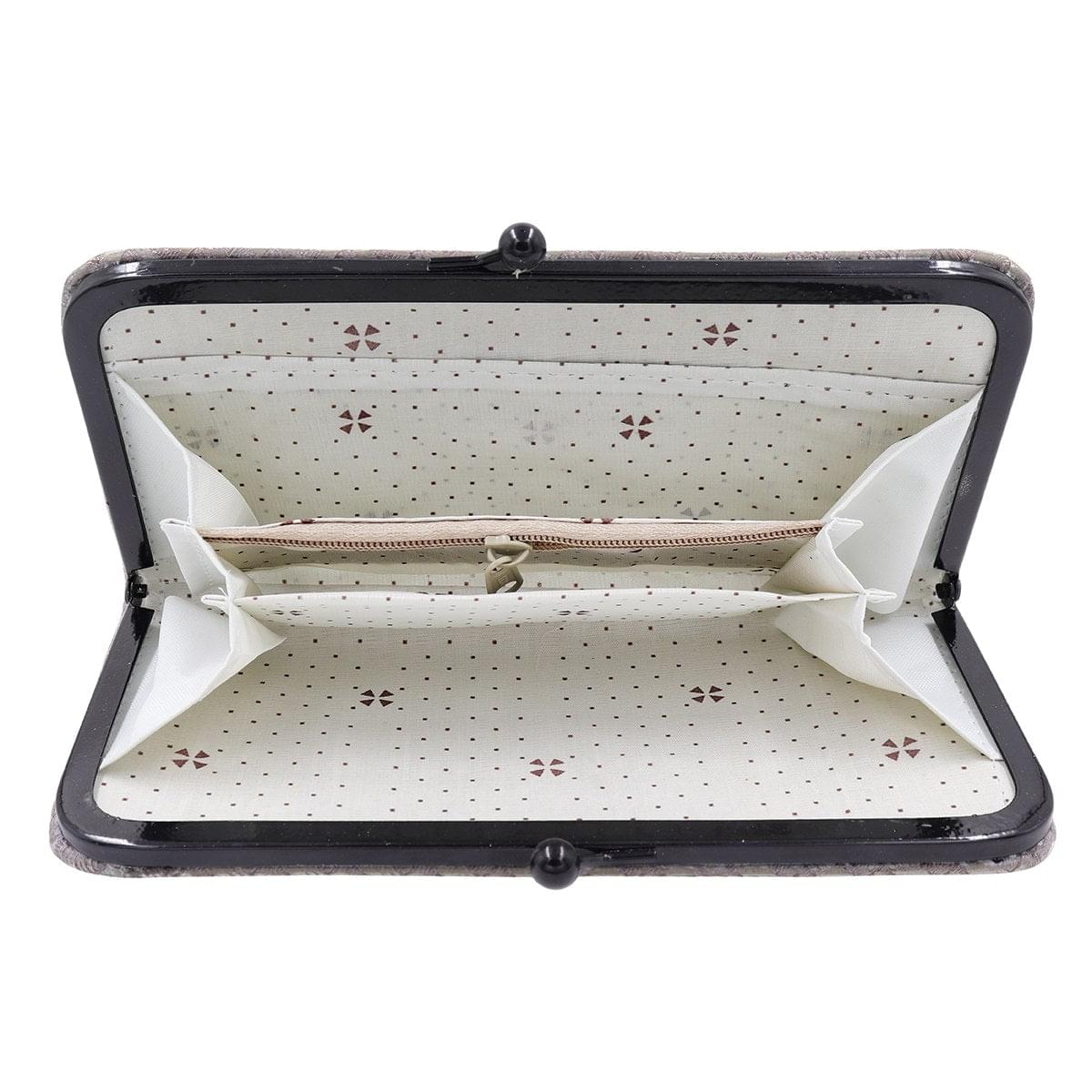 3D Bricks Checks design PU-LEATHER Shining & Glittering material Hand Wallet/Clutch