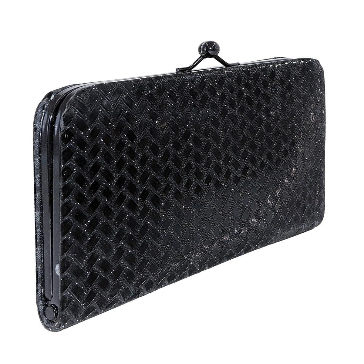 3D Bricks Checks design PU-LEATHER Shining & Glittering material Hand Wallet/Clutch