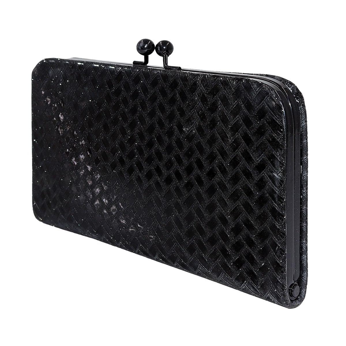 3D Bricks Checks design PU-LEATHER Shining & Glittering material Hand Wallet/Clutch