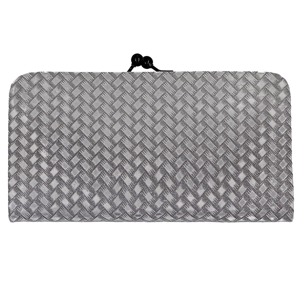3D Bricks Checks design PU-LEATHER Shining & Glittering material Hand Wallet/Clutch