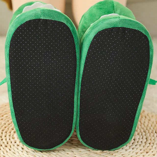 Crocodile Plush Green Slippers