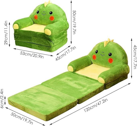 Lyonara 2-in-1 Cartoon Flip Open Couch for Toddlers