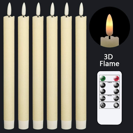 Lyonara 3d Flameless Led Candle With Remote 6Pcs Set