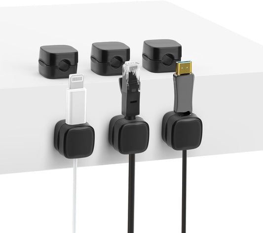 Lyonara 6 Pack Magnetic Cable Clips {pack of 2 }