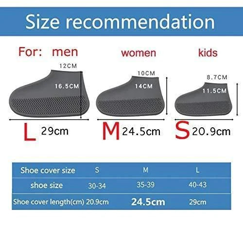 Reusable Silicone Boot and Shoe Covers, Waterproof Rain Socks Shoe Protectors for Indoor and Outdoor Protection - 1 Pair