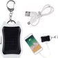 Solar Power Bank: 1500mAh Portable Charger with Keychain