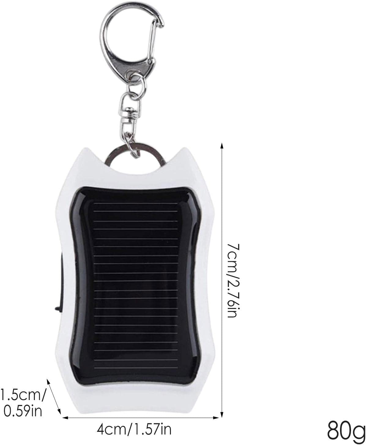 Solar Power Bank: 1500mAh Portable Charger with Keychain