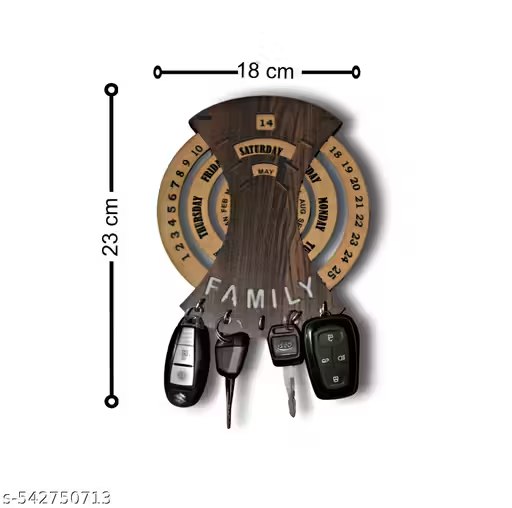 Lyonara Calendar with Key Holder for Office Home Perpetual Wall Calendar