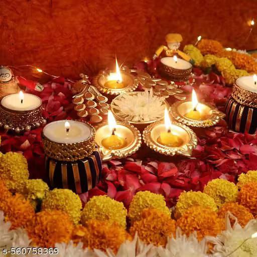 Lyonara Beautiful Peacock Traditional Diya for Diwali & Home ,Temple {pack of 2 }