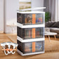 Lyonara foldable storage cubes with wheels  { premium quality }  [pack of 4]