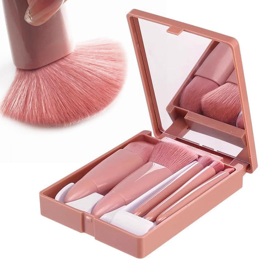 Lyonara Makeup Brush Set With Mirror { pack of 2 }