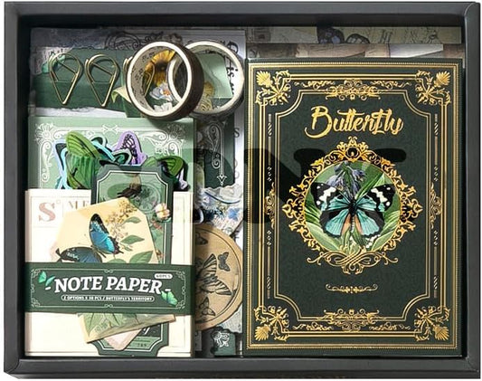 Lyonara Scrape Book Kit Scrapbooking Kit Vintage Journal Scrapbook Pack Diy Paper Stickers