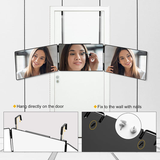 Lyonara Three Panel Folding Mirror