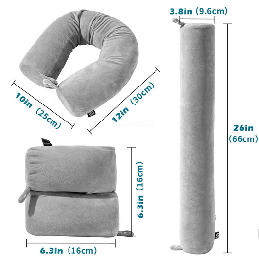 Lyonara Twist Memory Foam Travel Pillow For Neck