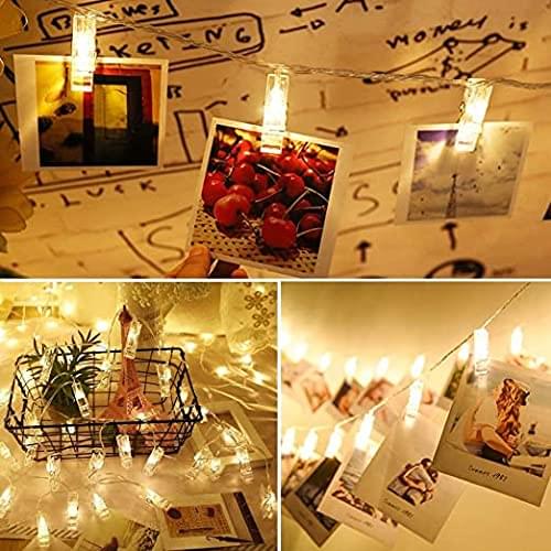 10 LED Clip Battery Operated 10 Photos String Light for Romantic Mood , Special Lighting for Diwali Christmas New Year