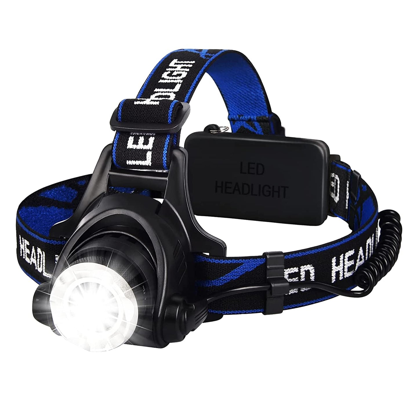 Waterproof LED Headlamp Zoomable 3 Modes Bright