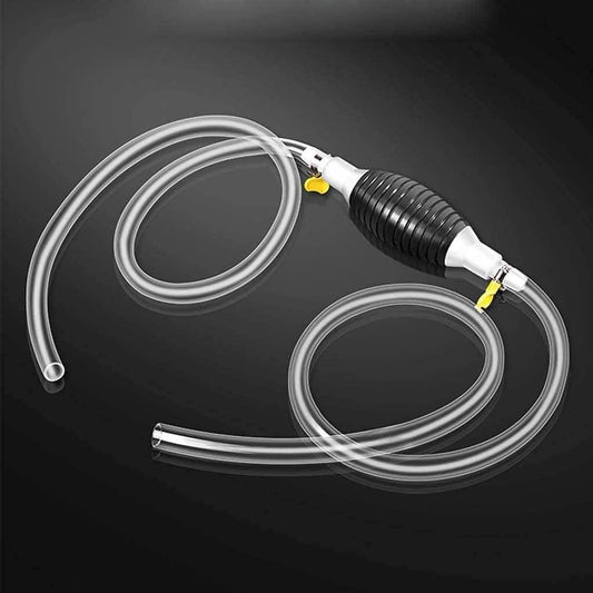 Fuel Transfer Pump Kit Tank Sucker Newest High Flow Hand Pump Portable Manual Car Fuel Transfer Pump for Petrol Diesel Oil Liquid Water Fish Tank with 2M Pipe Into 2 Parts