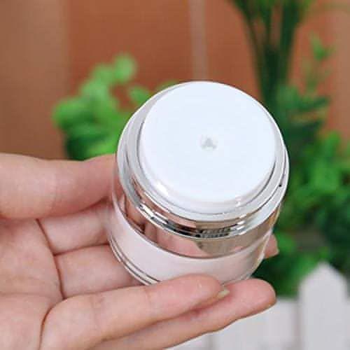 Empty Airless Cosmetic Container 50 ML Portable Refillable Travel Size Airless Pump Jar Acrylic Vacuum Hand Press Bottle Container with Pump Lotion Jar with Lid for Face Lotion Box Skincare Cream