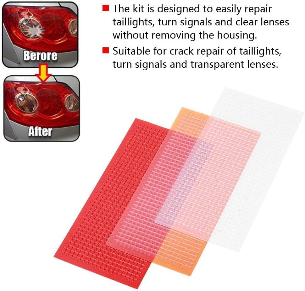 Car Repair Master Kit - Quick Fix Cracked Broken Tail Light Grid Pattern DIY, Fix Plastic Headlight Reverse Backup Light Repair Kit