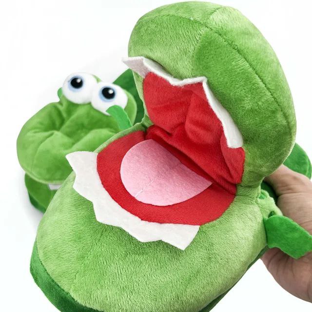Crocodile Plush Green Slippers