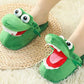Crocodile Plush Green Slippers
